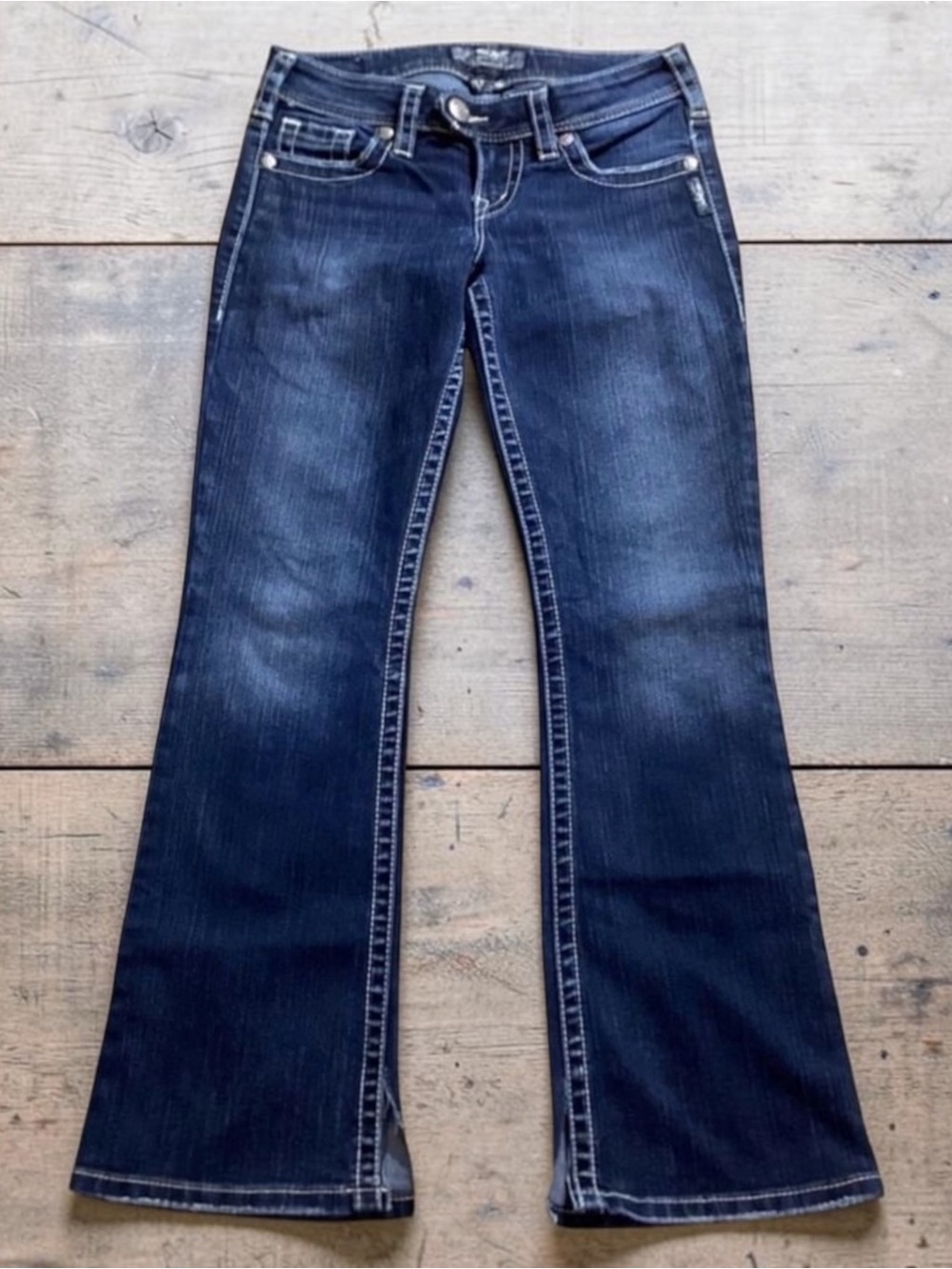 Silver Jeans Co. Dark Wash Tuesday Stretch Bootcut Dark Blue Jeans